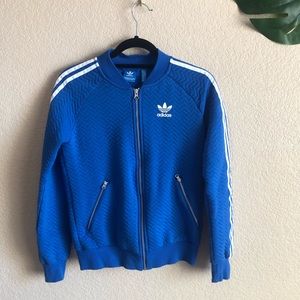Blue Stripped Adidas Track Jacket